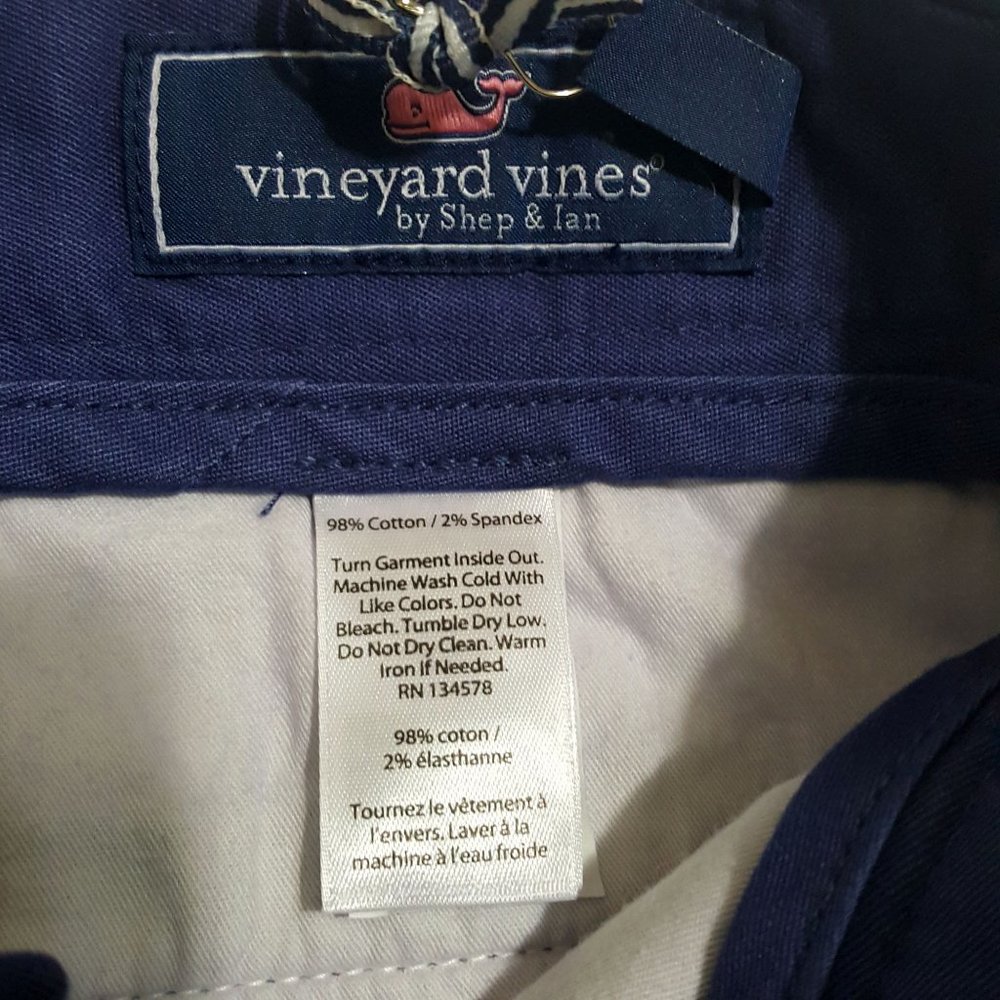 Vineyard Vines Breaker Casual Pants Cobalt Blue 28x32 1P1291-490-10412 Stretch - Picture 4 of 7